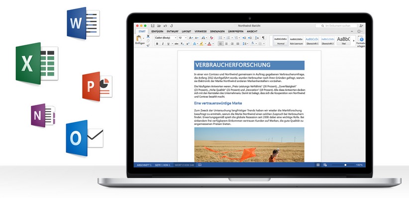 Microsoft Office 2016 для Mac поставляется с новым взглядом и множеством новых функций