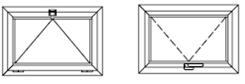 Нижньопідвісних або верхньоподвісні вікна з відкриванням назовні або всередину приміщення