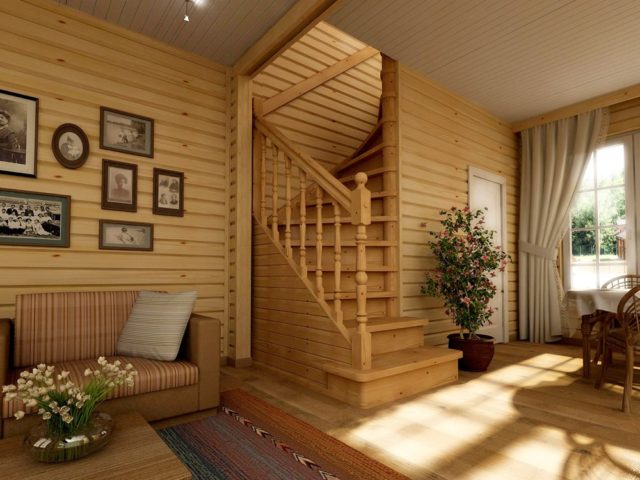 Деревина безпечна для людини, вона збереже гармонійність дерев'яного будинку і сходи, створить затишну атмосферу всередині приміщення