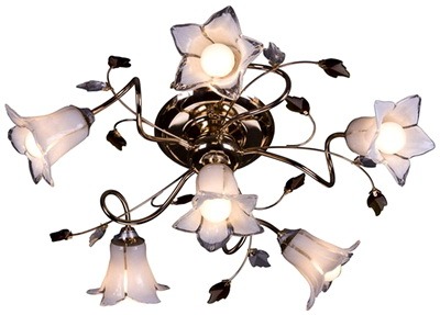 Плафони таких світильників виконані у флористичної тематики, наприклад, у вигляді квітів